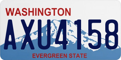 WA license plate AXU4158