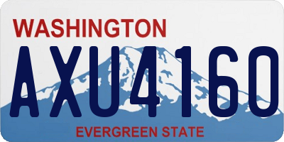 WA license plate AXU4160