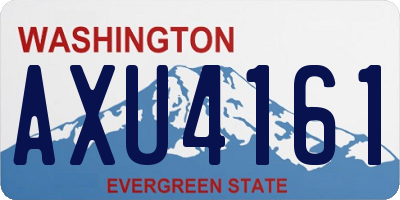 WA license plate AXU4161