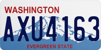 WA license plate AXU4163