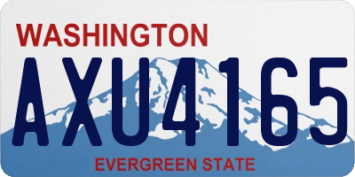 WA license plate AXU4165