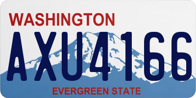 WA license plate AXU4166