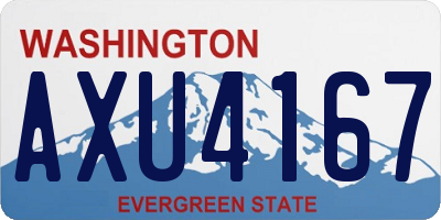 WA license plate AXU4167