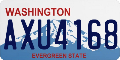WA license plate AXU4168