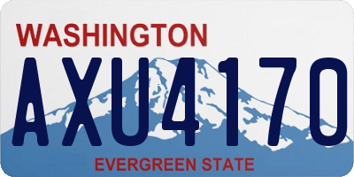 WA license plate AXU4170