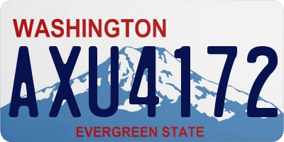 WA license plate AXU4172