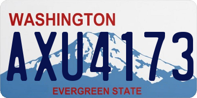 WA license plate AXU4173