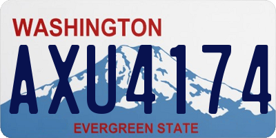WA license plate AXU4174