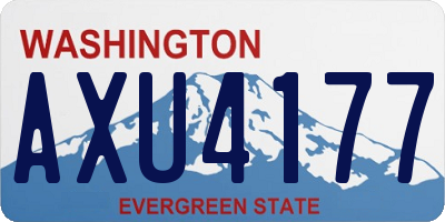 WA license plate AXU4177