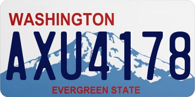 WA license plate AXU4178