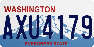 WA license plate AXU4179
