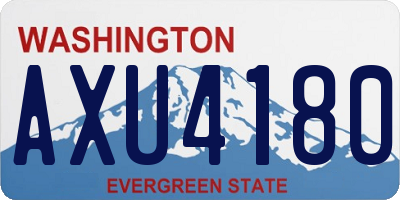 WA license plate AXU4180