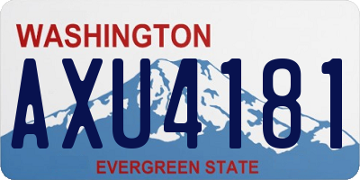 WA license plate AXU4181