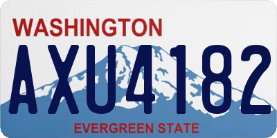 WA license plate AXU4182