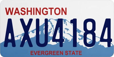 WA license plate AXU4184