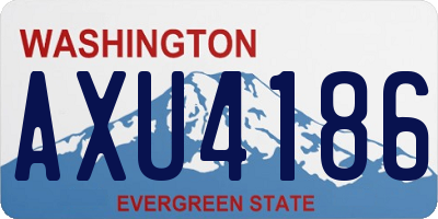 WA license plate AXU4186