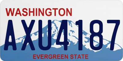 WA license plate AXU4187