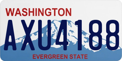 WA license plate AXU4188