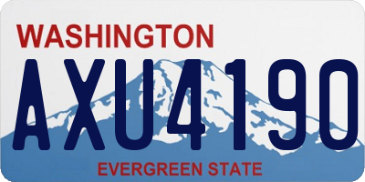 WA license plate AXU4190