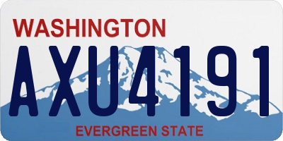 WA license plate AXU4191