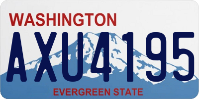 WA license plate AXU4195
