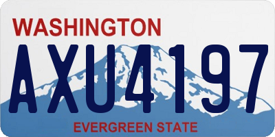 WA license plate AXU4197