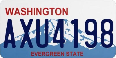 WA license plate AXU4198
