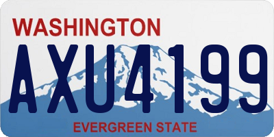 WA license plate AXU4199