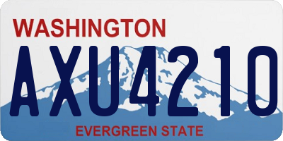 WA license plate AXU4210