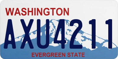 WA license plate AXU4211