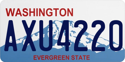 WA license plate AXU4220