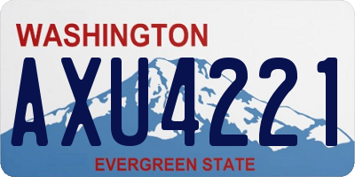 WA license plate AXU4221