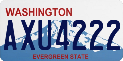 WA license plate AXU4222