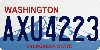 WA license plate AXU4223