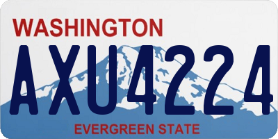 WA license plate AXU4224
