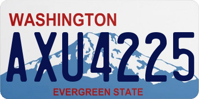 WA license plate AXU4225