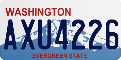 WA license plate AXU4226