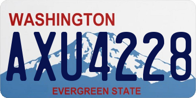 WA license plate AXU4228