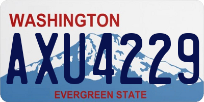 WA license plate AXU4229