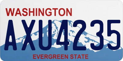 WA license plate AXU4235