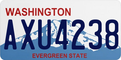 WA license plate AXU4238