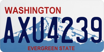 WA license plate AXU4239