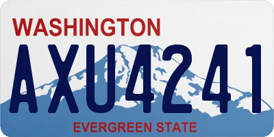 WA license plate AXU4241