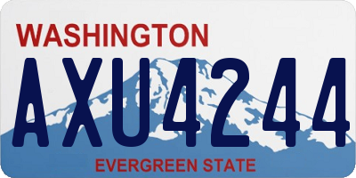 WA license plate AXU4244