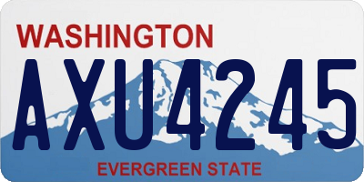 WA license plate AXU4245
