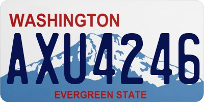 WA license plate AXU4246