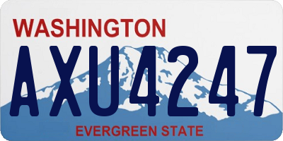 WA license plate AXU4247