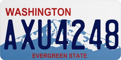 WA license plate AXU4248