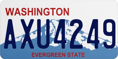 WA license plate AXU4249