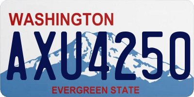 WA license plate AXU4250